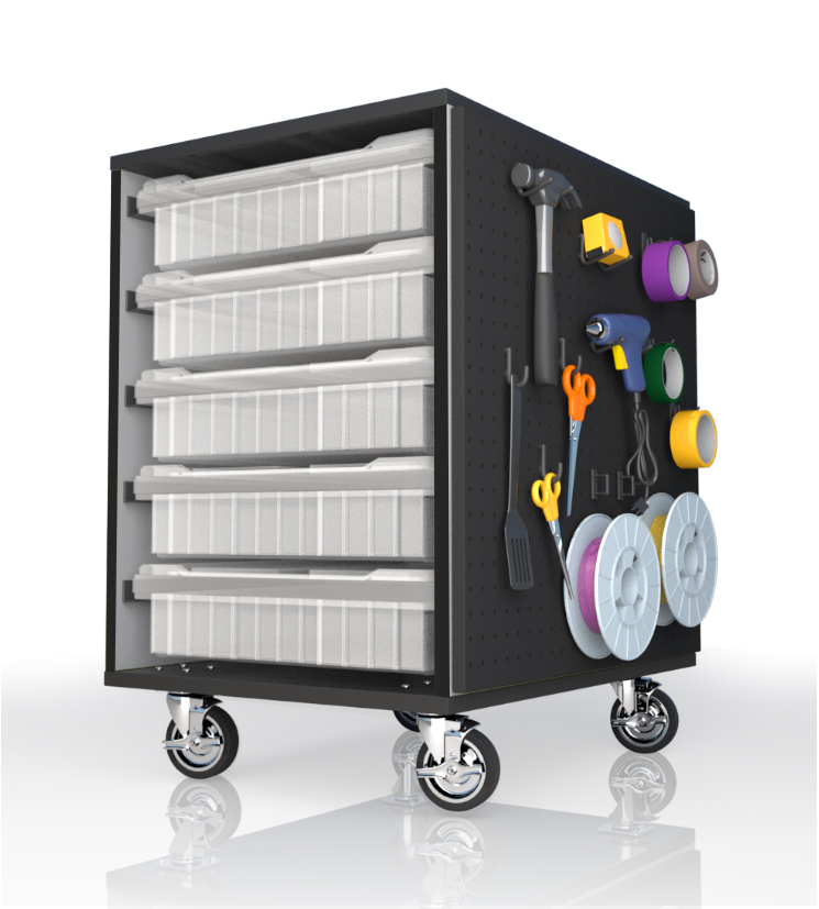 CEF SSC-10, Stewart Storage Cart with 10 storage bins