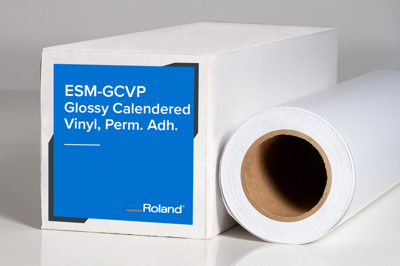 Roland Glossy Cal Vinyl, Perm Adhesive,20i x 50f